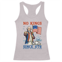 American Patriot George Washington No Kings Racerback Tank Top Political Humor Gift