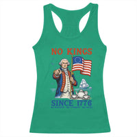 American Patriot George Washington No Kings Racerback Tank Top Political Humor Gift