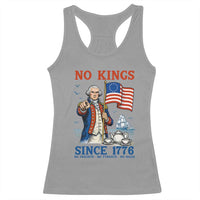 American Patriot George Washington No Kings Racerback Tank Top Political Humor Gift