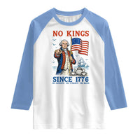 American Patriot George Washington No Kings Raglan Shirt Political Humor Gift