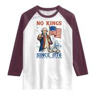 American Patriot George Washington No Kings Raglan Shirt Political Humor Gift