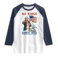 American Patriot George Washington No Kings Raglan Shirt Political Humor Gift