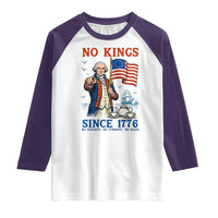 American Patriot George Washington No Kings Raglan Shirt Political Humor Gift
