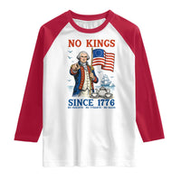 American Patriot George Washington No Kings Raglan Shirt Political Humor Gift