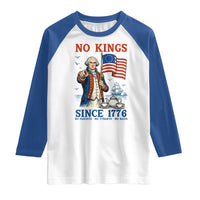 American Patriot George Washington No Kings Raglan Shirt Political Humor Gift