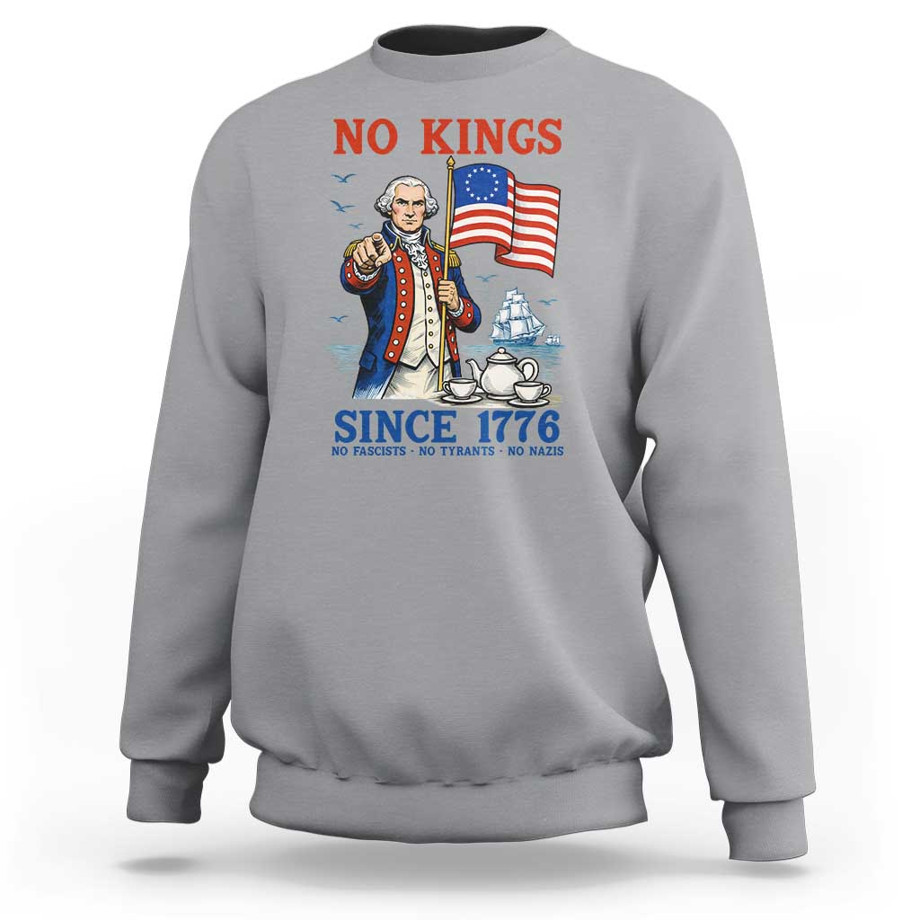 American Patriot George Washington No Kings Sweatshirt Political Humor Gift