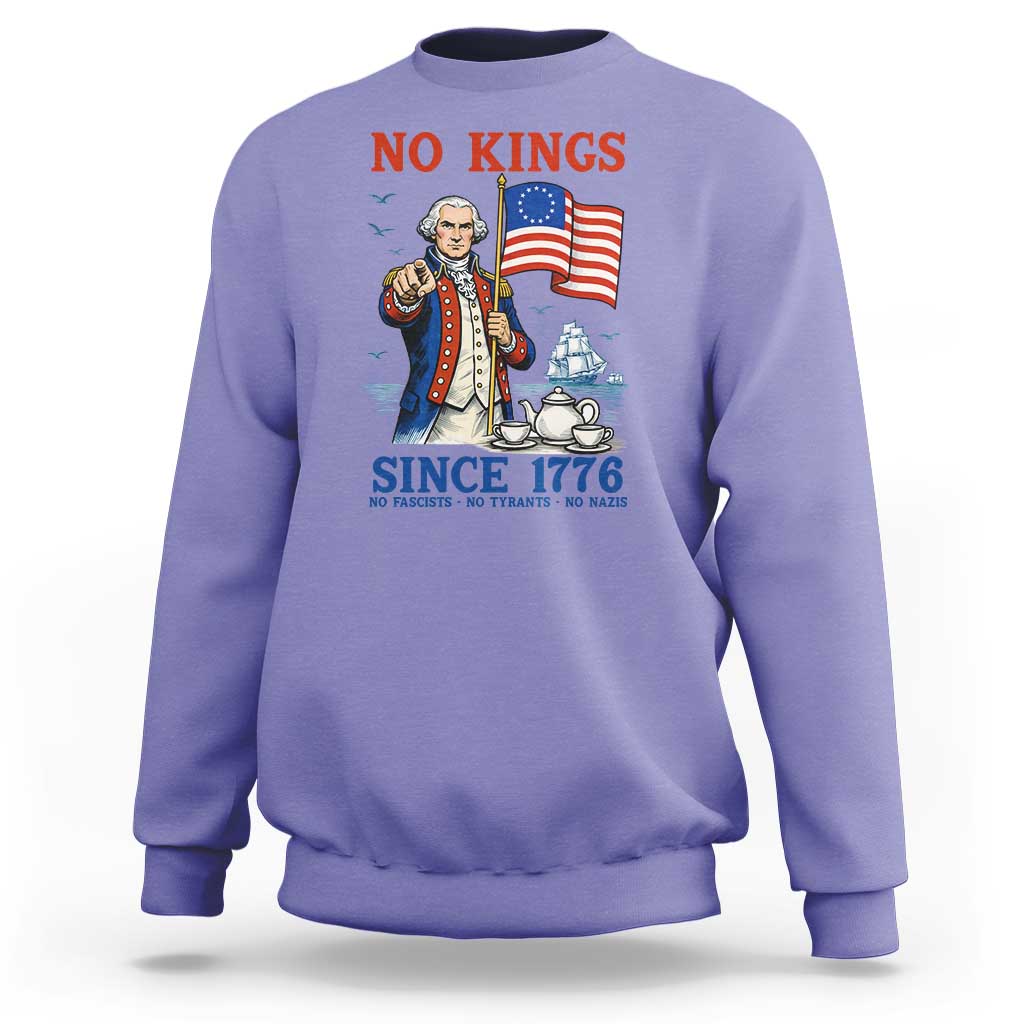 American Patriot George Washington No Kings Sweatshirt Political Humor Gift