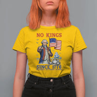 American Patriot George Washington No Kings T Shirt For Women Political Humor Gift