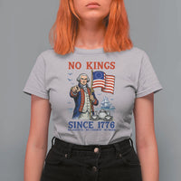 American Patriot George Washington No Kings T Shirt For Women Political Humor Gift