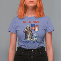 American Patriot George Washington No Kings T Shirt For Women Political Humor Gift