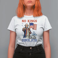 American Patriot George Washington No Kings T Shirt For Women Political Humor Gift