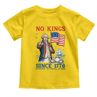 American Patriot George Washington No Kings Toddler T Shirt Political Humor Gift