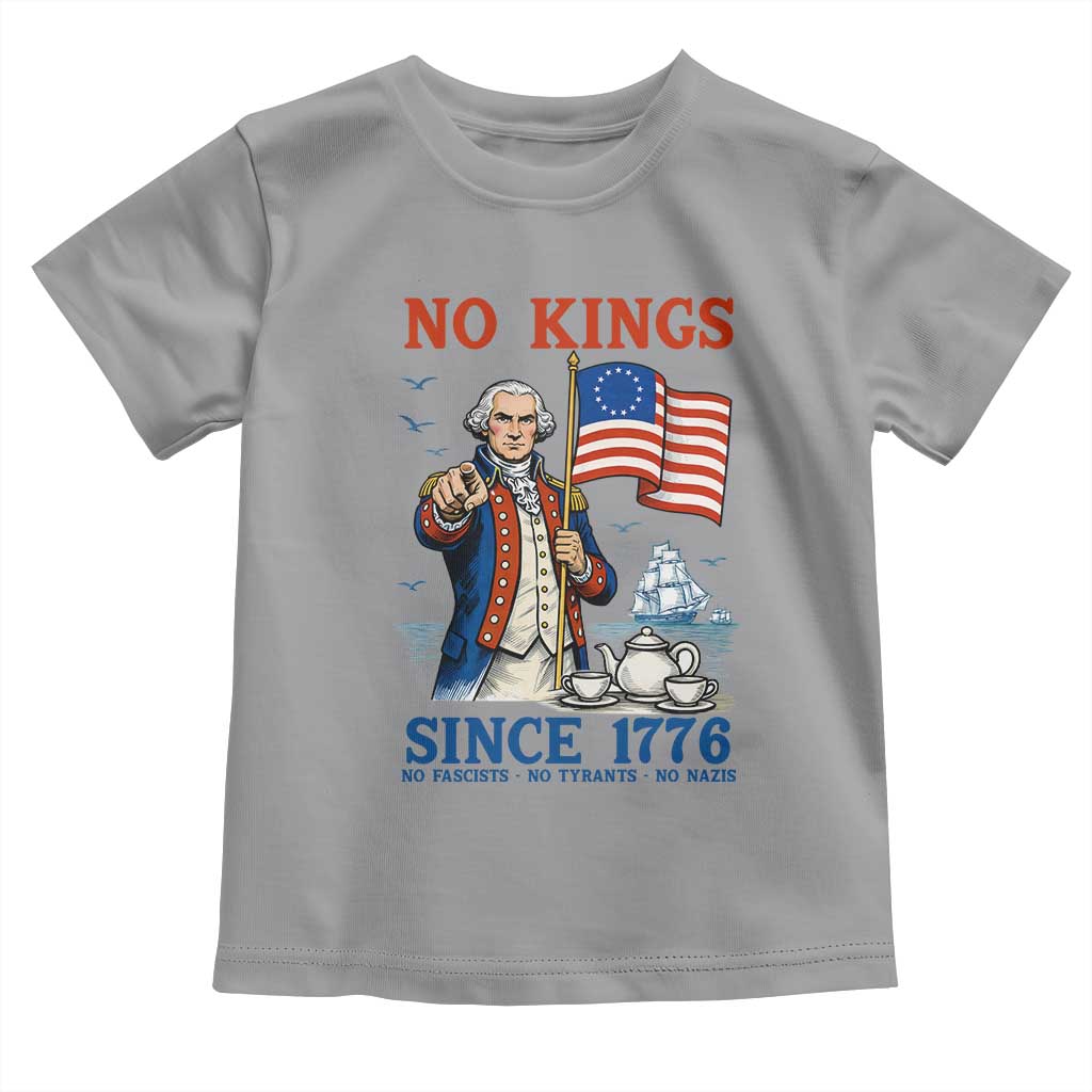 American Patriot George Washington No Kings Toddler T Shirt Political Humor Gift