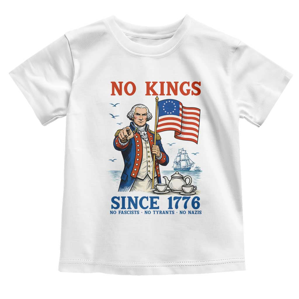 American Patriot George Washington No Kings Toddler T Shirt Political Humor Gift