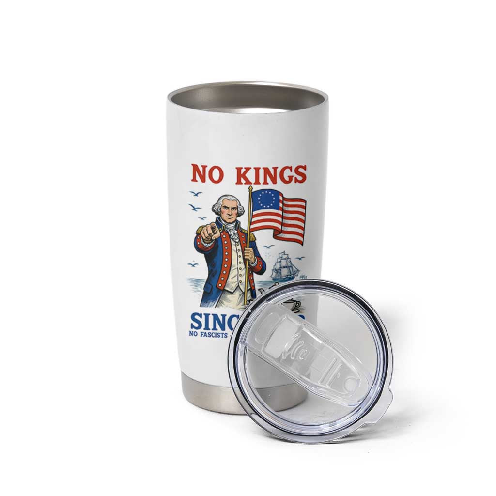 American Patriot George Washington No Kings Tumbler Cup Political Humor Gift