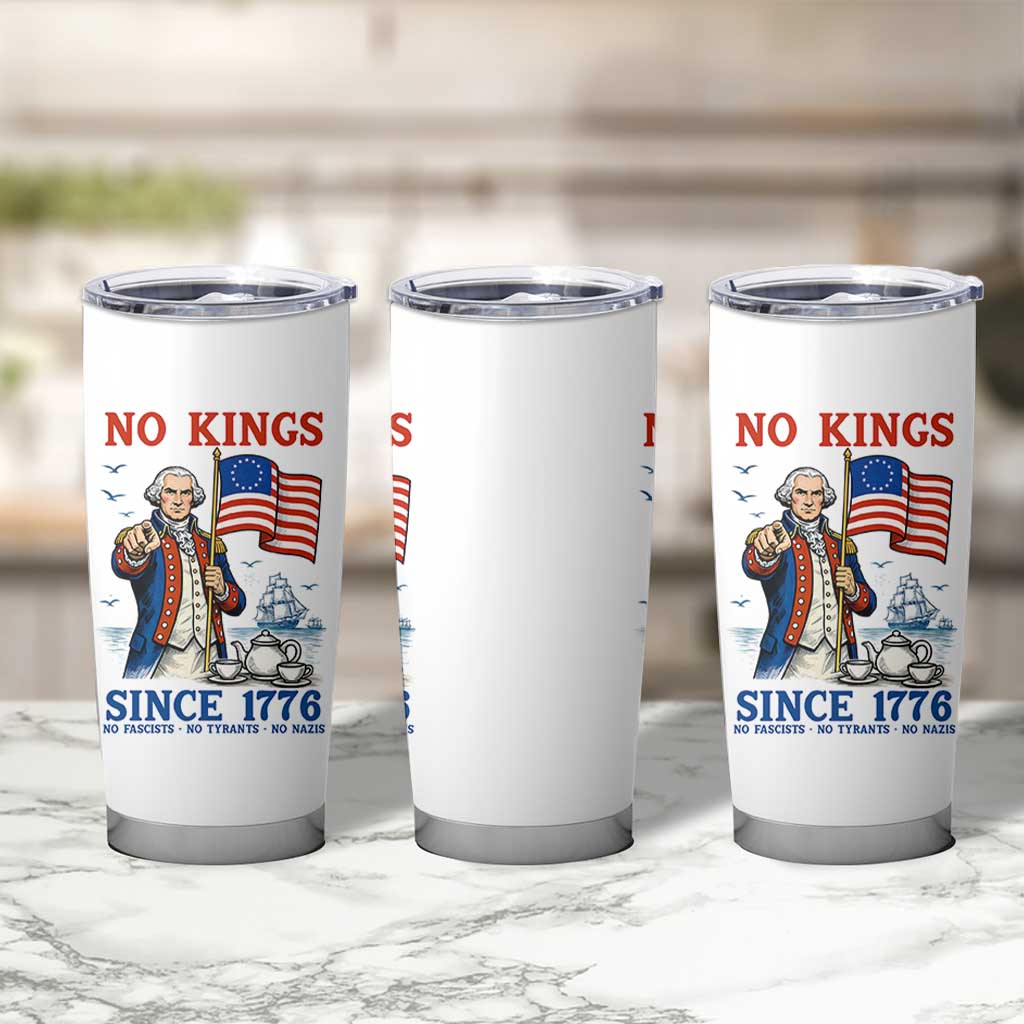 American Patriot George Washington No Kings Tumbler Cup Political Humor Gift