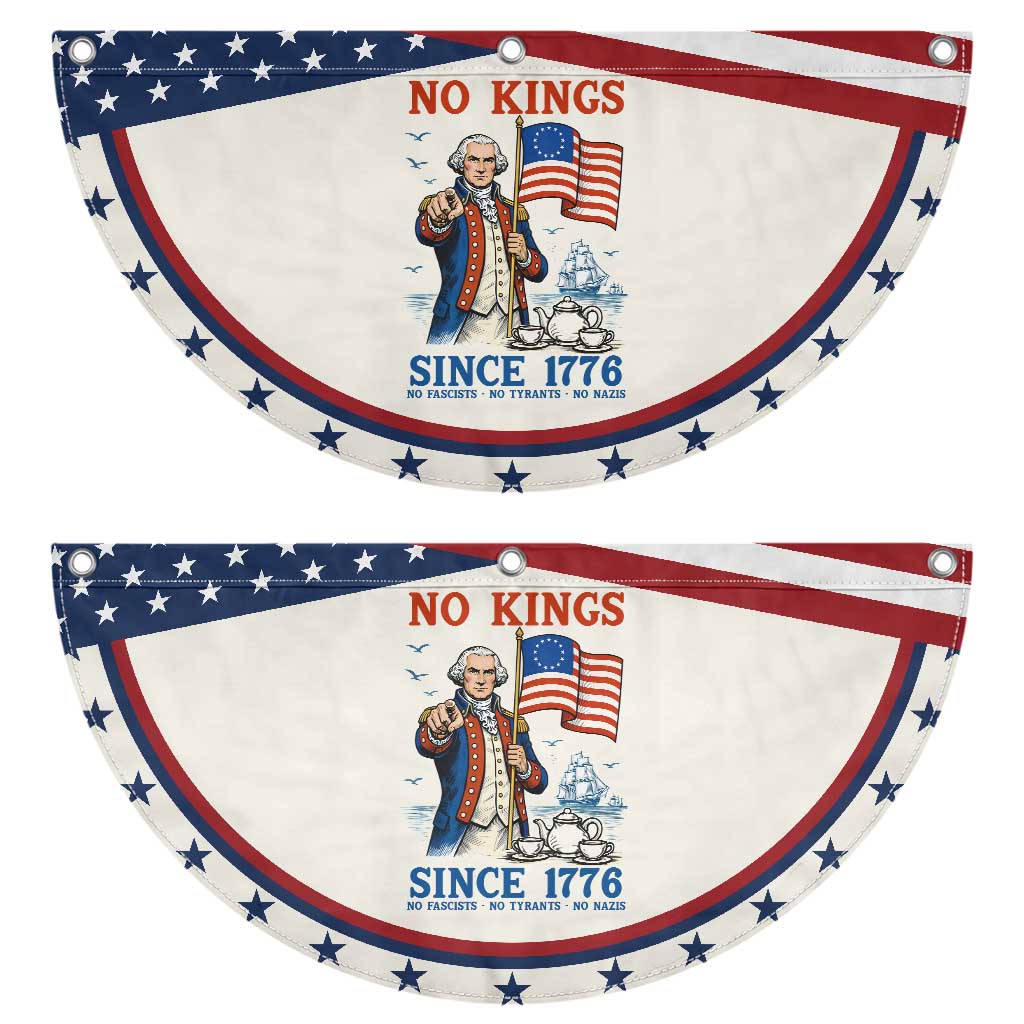 American Patriot George Washington No Kings Patriotic Fan Flag Political Humor Gift