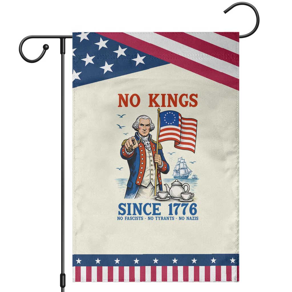 American Patriot George Washington No Kings Garden Flag Political Humor Gift