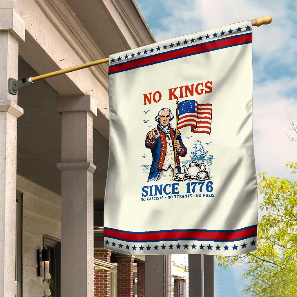 American Patriot George Washington No Kings Garden Flag Political Humor Gift
