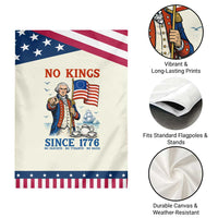 American Patriot George Washington No Kings Garden Flag Political Humor Gift
