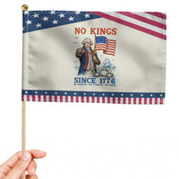 American Patriot George Washington No Kings Patriotic Handheld Flag Political Humor Gift