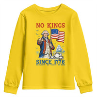 American Patriot George Washington No Kings Youth Sweatshirt Political Humor Gift