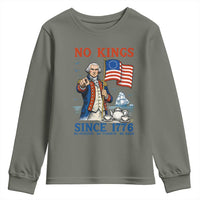 American Patriot George Washington No Kings Youth Sweatshirt Political Humor Gift