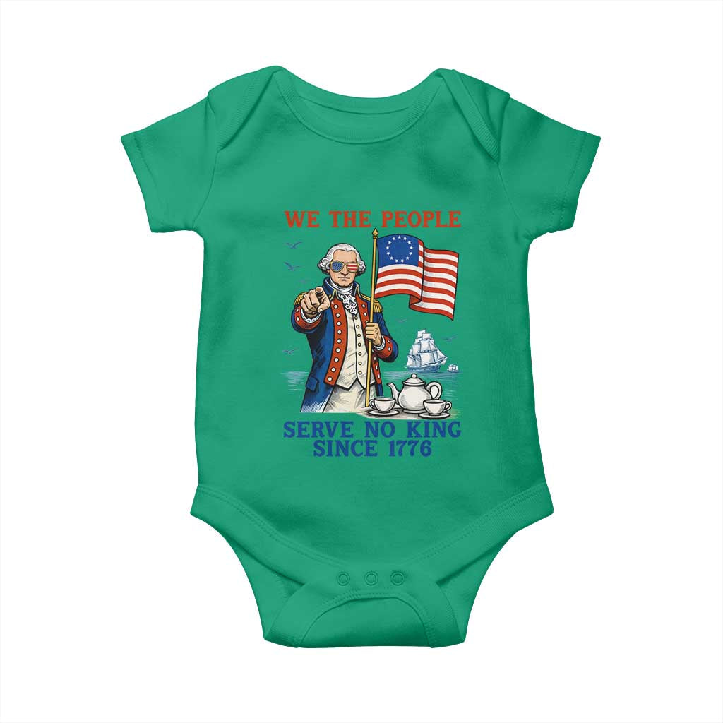 We The People Serve No Kings Baby Onesie Funny George Washington Protest