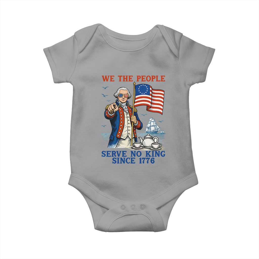 We The People Serve No Kings Baby Onesie Funny George Washington Protest