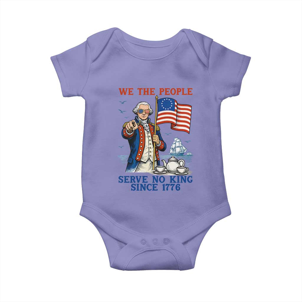 We The People Serve No Kings Baby Onesie Funny George Washington Protest