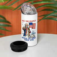 We The People Serve No Kings 4 in 1 Can Cooler Tumbler Funny George Washington Protest