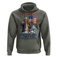 We The People Serve No Kings Hoodie Funny George Washington Protest