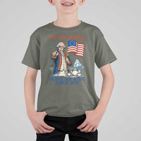 We The People Serve No Kings T Shirt For Kid Funny George Washington Protest