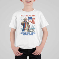 We The People Serve No Kings T Shirt For Kid Funny George Washington Protest