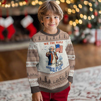 We The People Serve No Kings Ugly Christmas Sweater Funny George Washington Protest