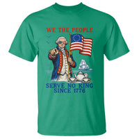 We The People Serve No Kings T Shirt Funny George Washington Protest