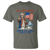 We The People Serve No Kings T Shirt Funny George Washington Protest