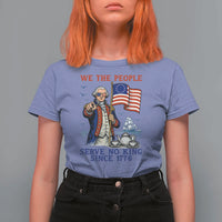 We The People Serve No Kings T Shirt For Women Funny George Washington Protest