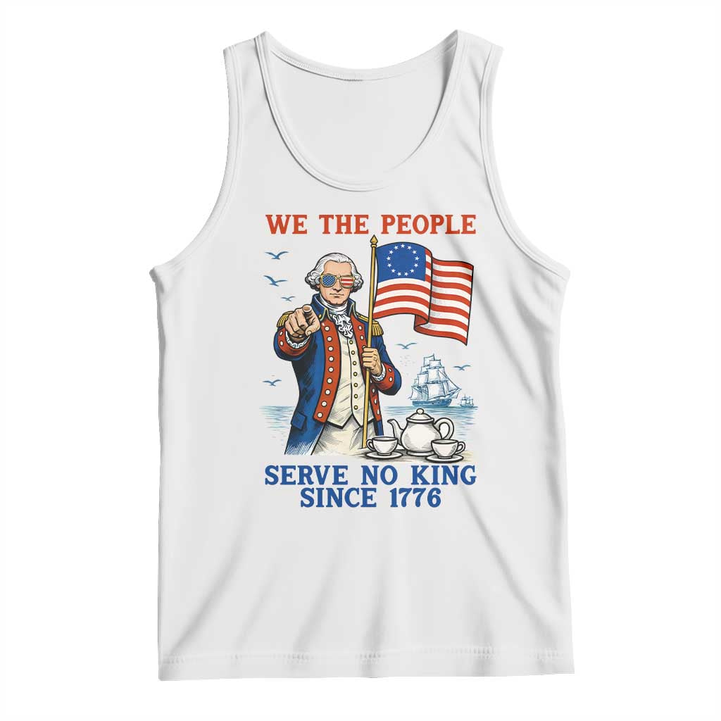We The People Serve No Kings Tank Top Funny George Washington Protest