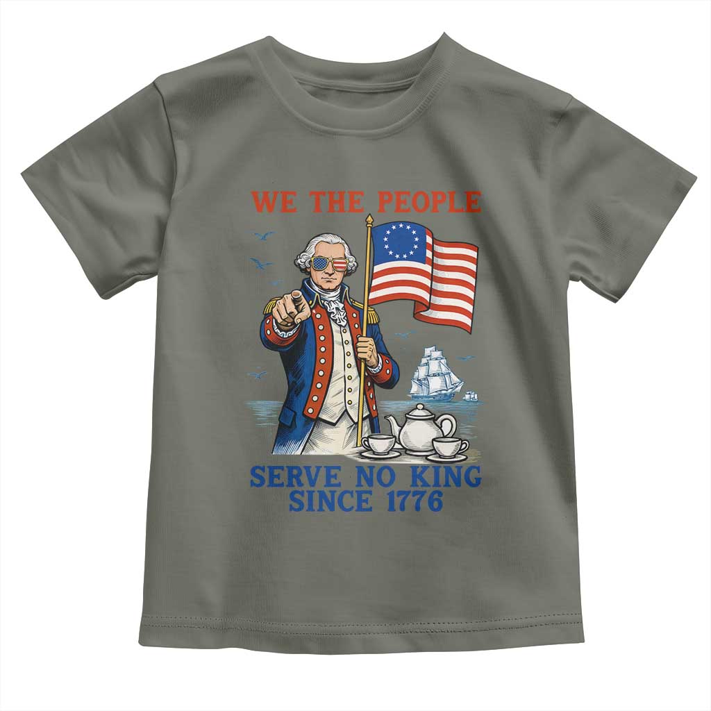 We The People Serve No Kings Toddler T Shirt Funny George Washington Protest