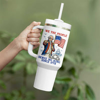We The People Serve No Kings Tumbler With Handle Funny George Washington Protest