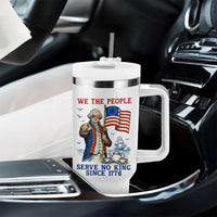 We The People Serve No Kings Tumbler With Handle Funny George Washington Protest
