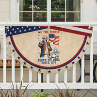 We The People Serve No Kings Patriotic Fan Flag Funny George Washington Protest