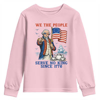 We The People Serve No Kings Youth Sweatshirt Funny George Washington Protest