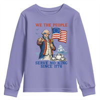 We The People Serve No Kings Youth Sweatshirt Funny George Washington Protest