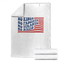 No Kings No Fascists Throw Blanket American Flag Patriotic Protest