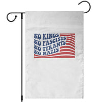 No Kings No Fascists Garden Flag American Flag Patriotic Protest