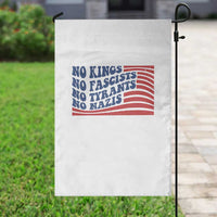 No Kings No Fascists Garden Flag American Flag Patriotic Protest