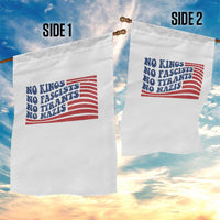 No Kings No Fascists Garden Flag American Flag Patriotic Protest