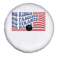 No Kings No Fascists Spare Tire Cover American Flag Patriotic Protest